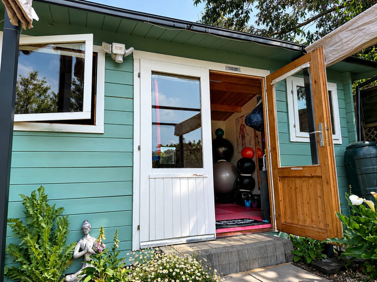 Entrance to the private garden gym
